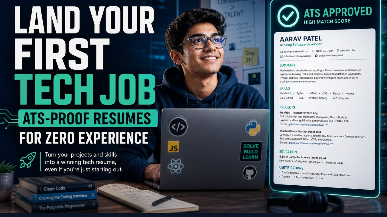 Land Your First Tech Job: ATS-Proof Resumes for Zero Experience