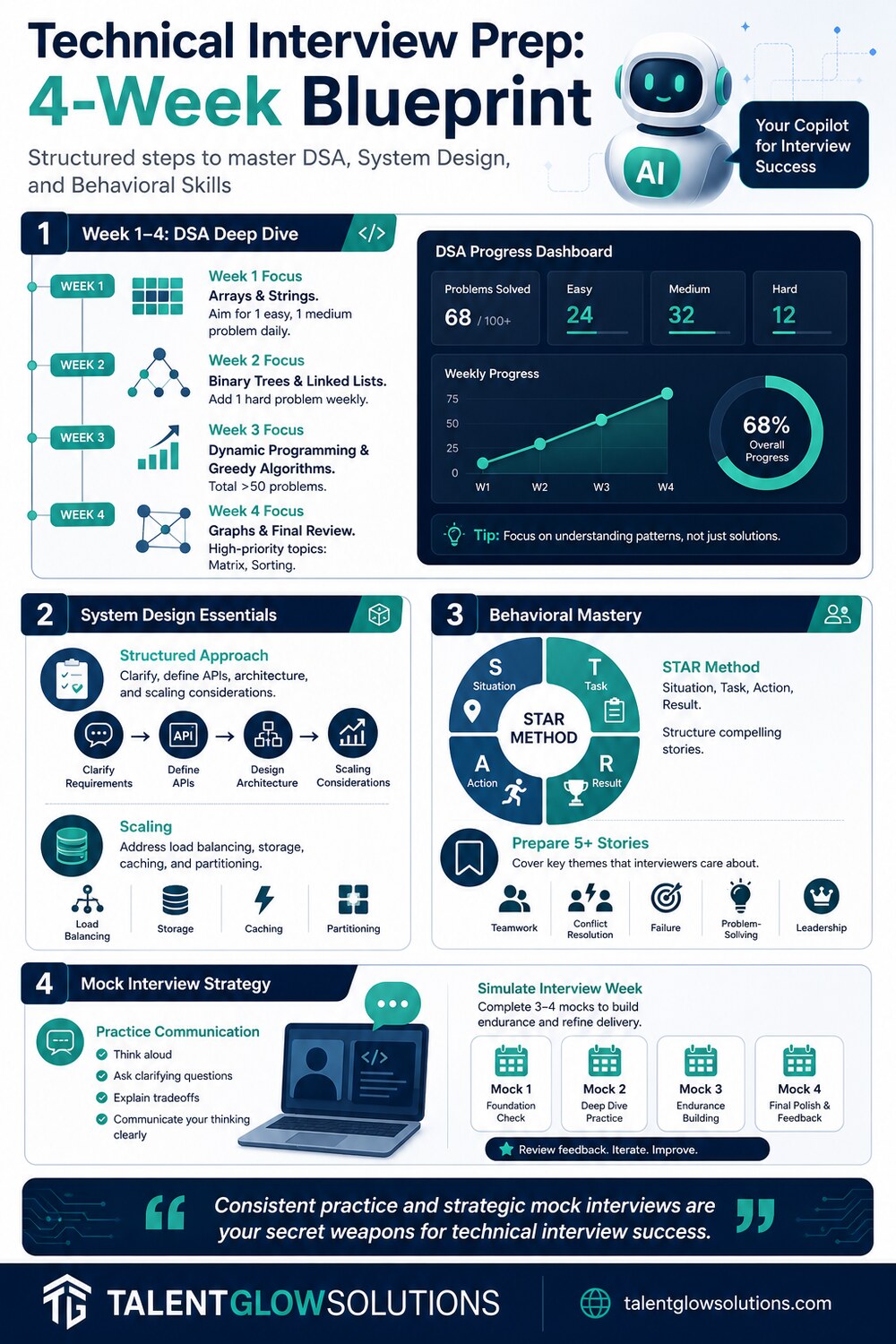 Infographic: Technical Interview Prep: 4-Week Blueprint